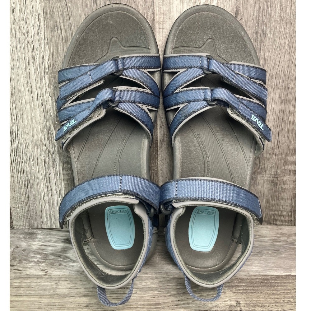 Teva Tirra Blue Grey Strappy Hiking Water Sandals Womens Size 9 S/N 4266 - Picture 6 of 7